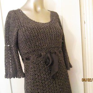 Cynthia Steffe Crochet Tweed Empire Waist Dress 8P